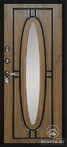 Стальная дверь с зеркалом-160
